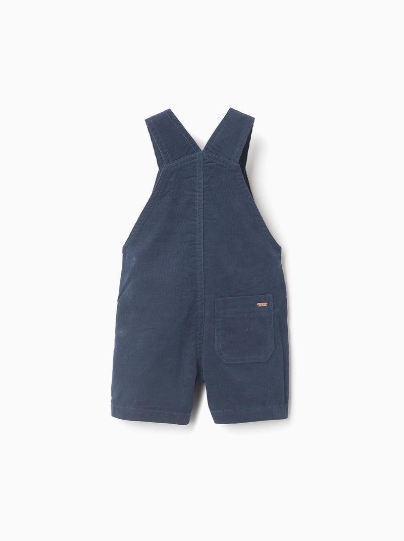 Salopette en velours côtelé B&S Bleu foncé - Kiabi