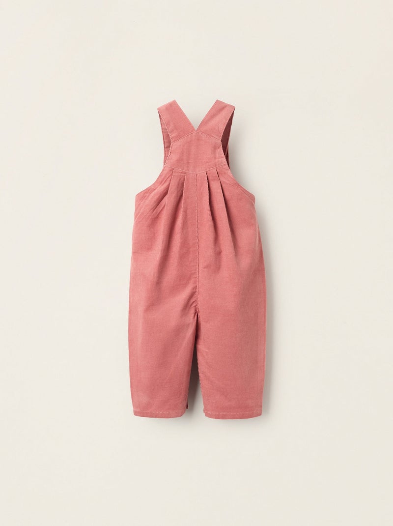 Salopette en Velours Côtelé Rose - Kiabi