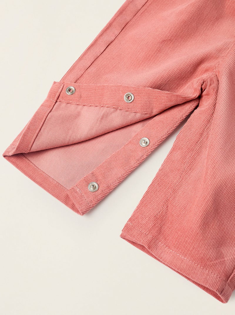 Salopette en Velours Côtelé Rose - Kiabi