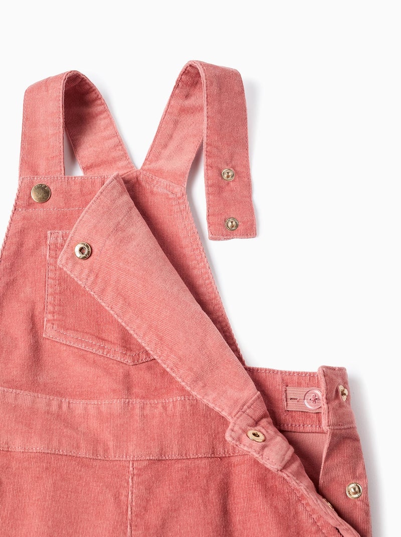 Salopette en Velours Côtelé Wide Leg Rose - Kiabi