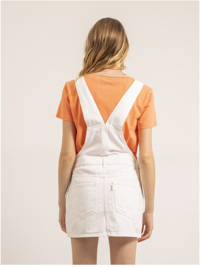 Salopette jupe en denim XYNA Blanc - Kiabi