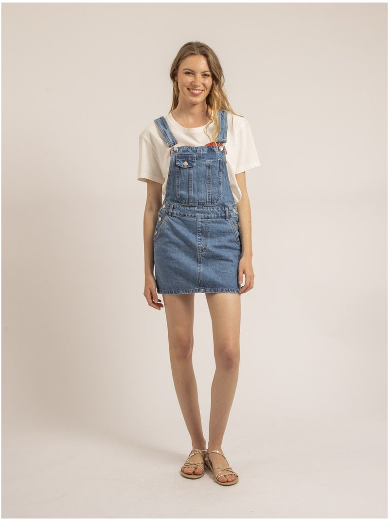 Salopette jupe en denim XYNA Bleu - Kiabi