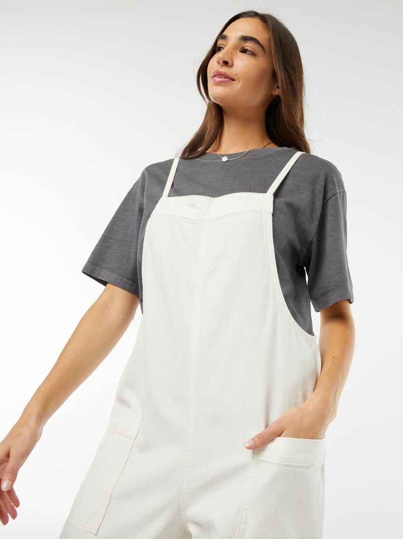 Combinaison En Jean Pour Femme, Pantalon Court, Très Extensible, Pour