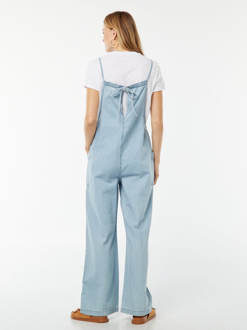Salopette large en jean Bleu - Kiabi