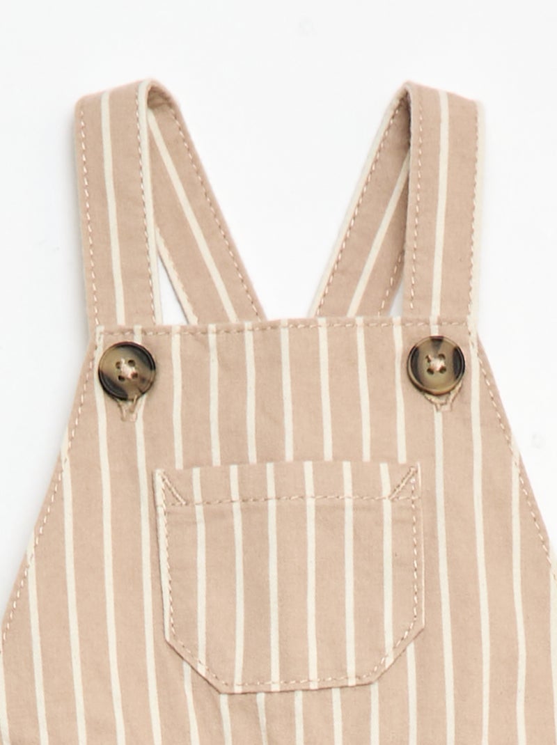 Salopette légère avec bretelles ajustables Beige - Kiabi