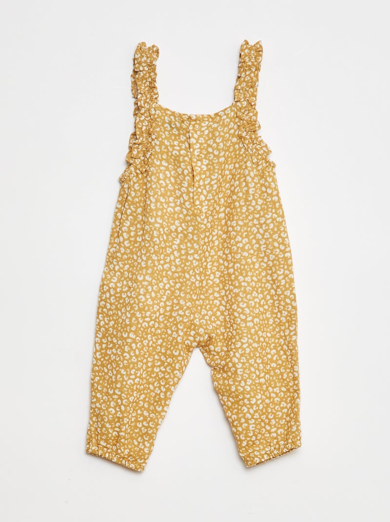 ACMEDE Salopette Bébé Fille Denim à Bretelles - Combinaison Jean à Pois Noirs Été Sans Manches - 9-24 Mois & 2-4 Ans