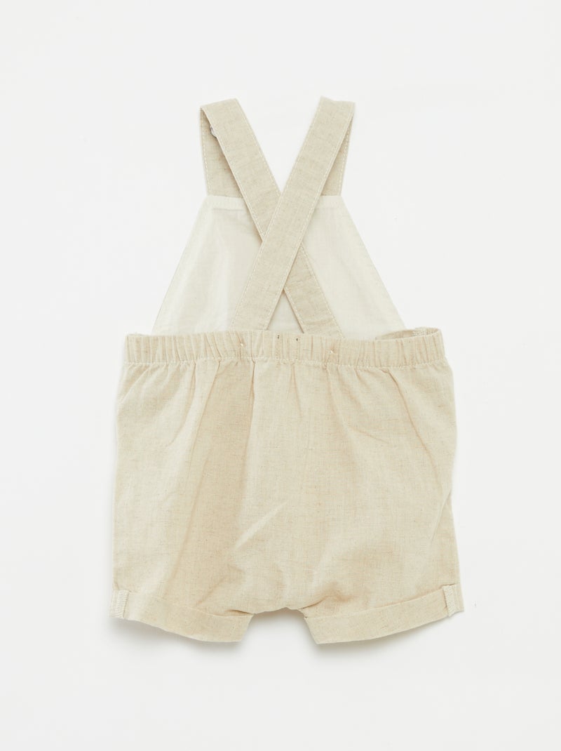 Salopette légère en lin mélangé Undyed - Kiabi