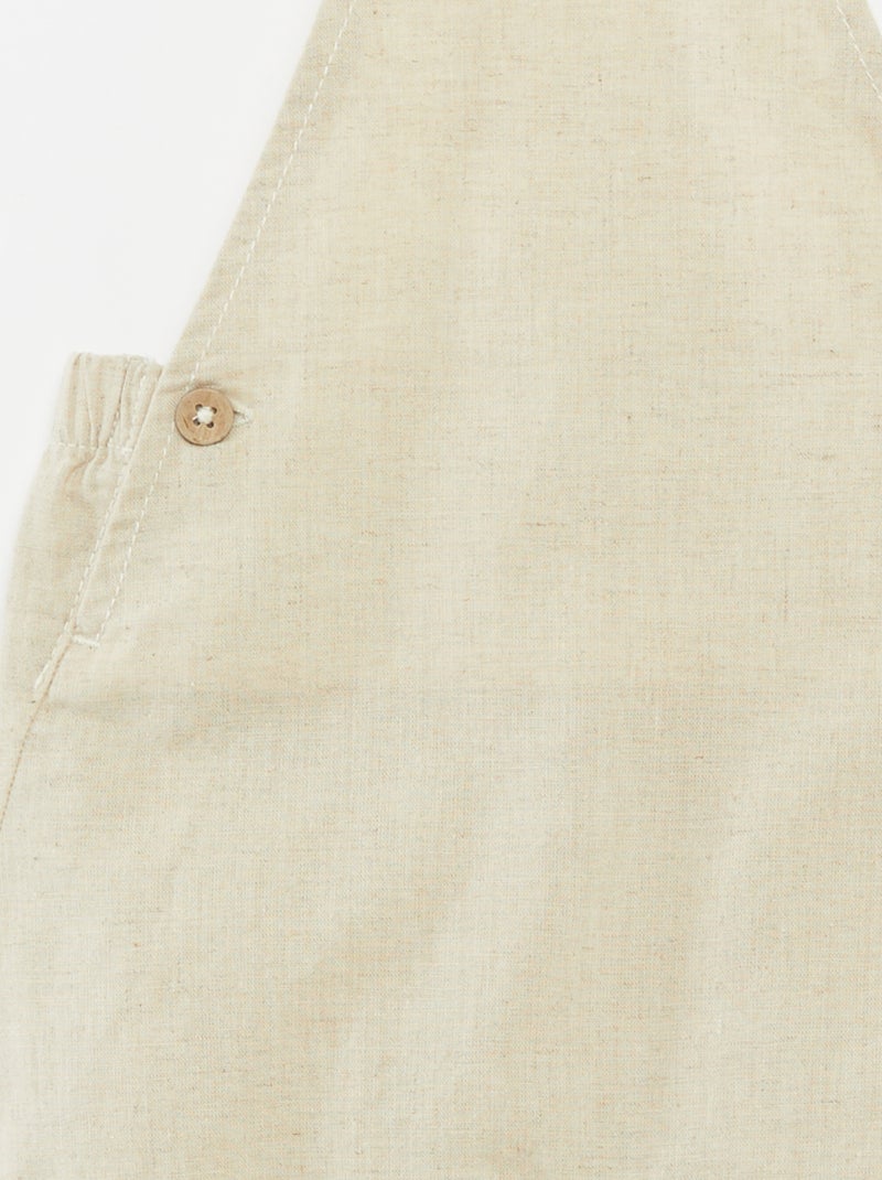 Salopette légère en lin mélangé Undyed - Kiabi