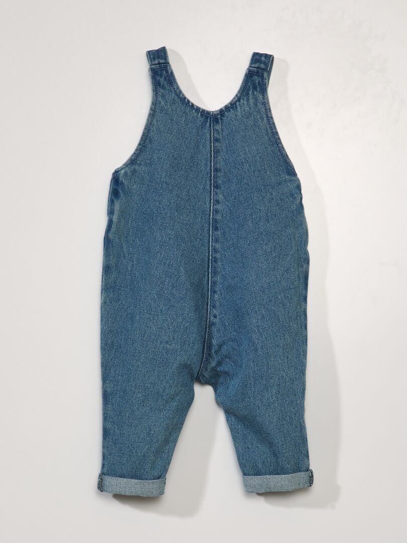 Salopette longue en denim Bleu - Kiabi