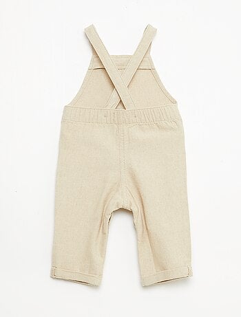 Salopette longue en lin mélangé