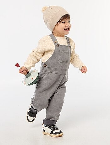 Salopette longue en twill avec poche poitrine