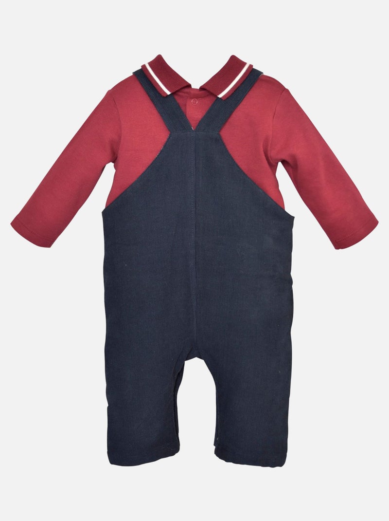 SALOPETTE MARINE ET T-SHIRT GARCON Bleu - Kiabi