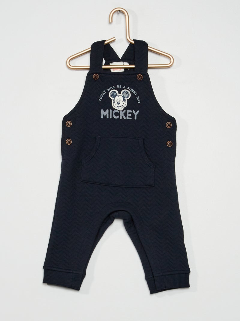 Salopette 'Mickey' en jacquard bleu - Kiabi