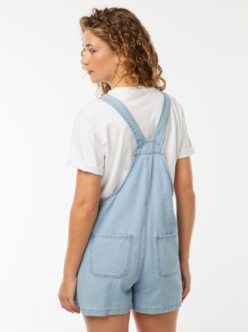 Salopette short avec bretelles nouées - Kiabi