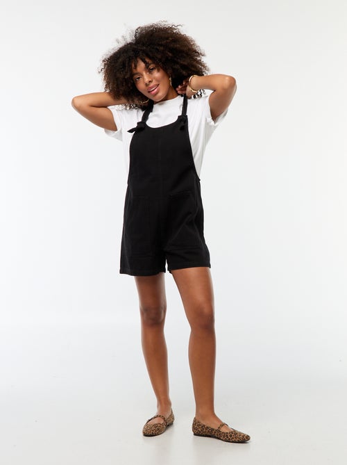 Salopette short avec bretelles nouées - Kiabi