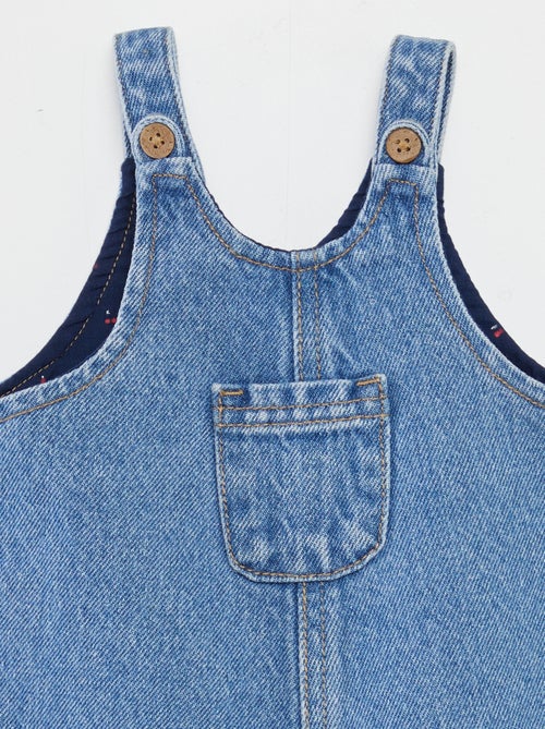 Salopette short avec poche poitrine - Kiabi