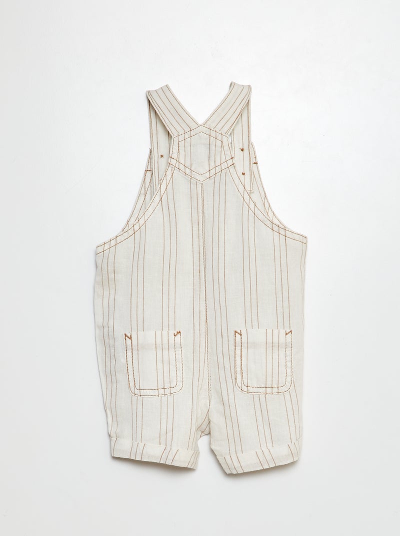 Salopette short BLANC - Kiabi