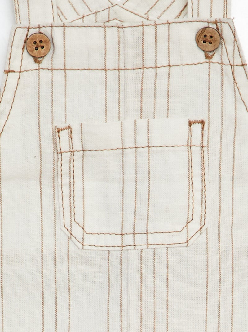 Salopette short BLANC - Kiabi