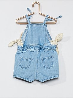 Salopette short en denim - Kiabi