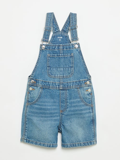 Salopette short en denim - Kiabi