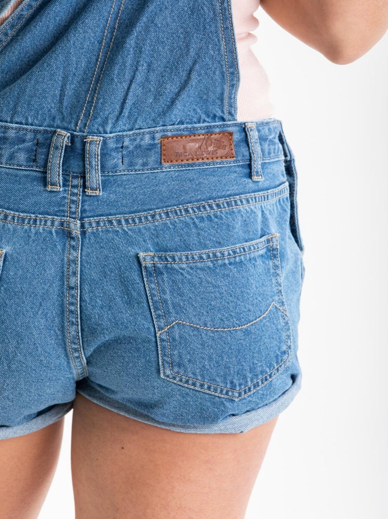 Salopette short en denim FANTINE 'Rica Lewis' Bleu - Kiabi