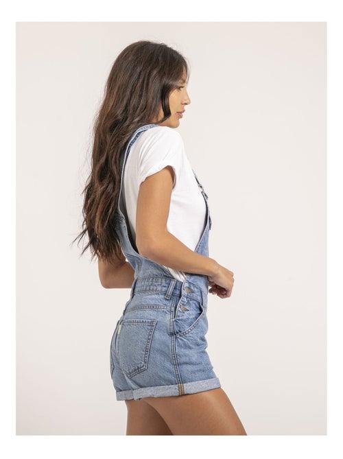 Salopette short en denim XORTA - Kiabi