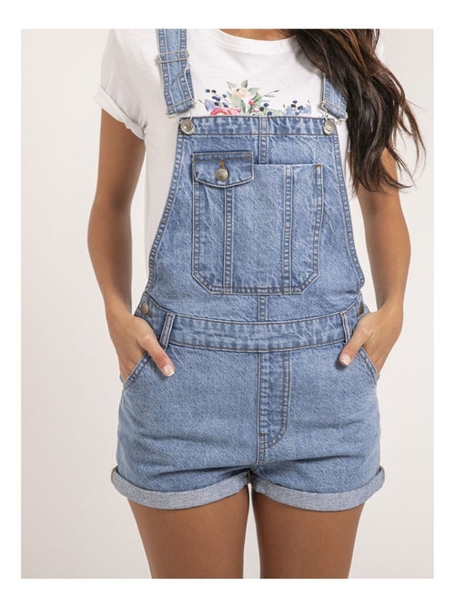 Salopette short en denim XORTA - Kiabi