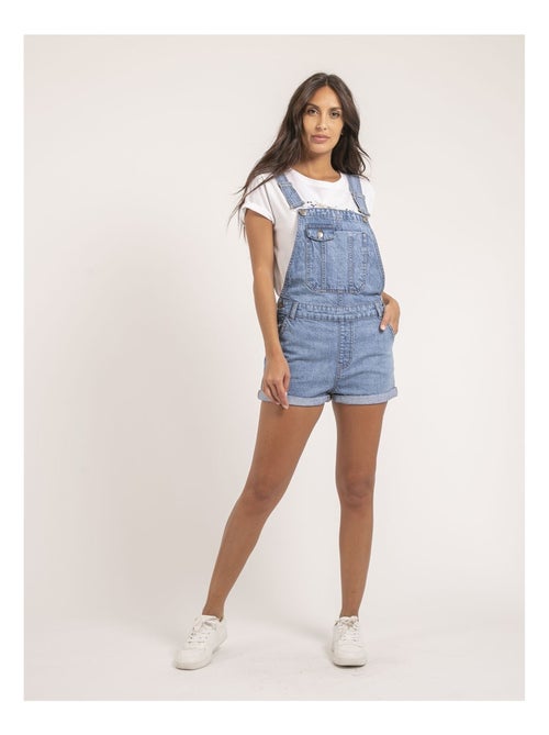 Salopette short en denim XORTA - Kiabi
