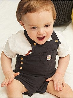 Salopette short en gaze - Kiabi