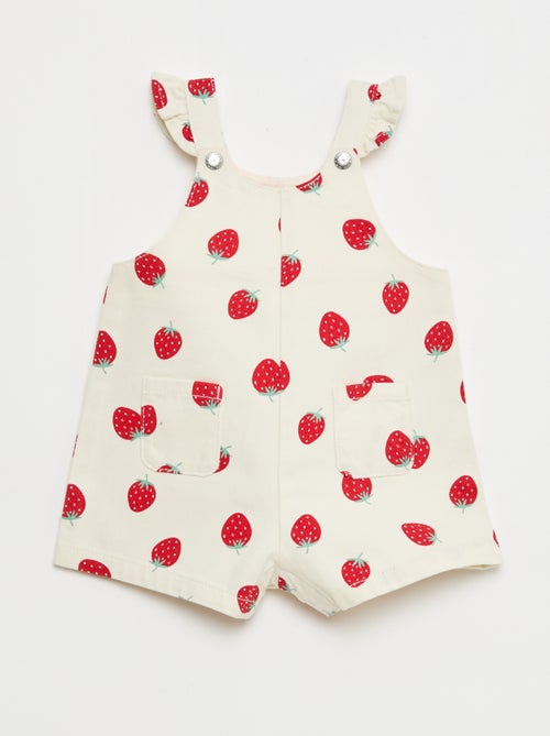 Barboteuse Carter's Fille - Bleu Marine à Pois Et Fraise Rose - Taille 3 Mois - 100% Coton