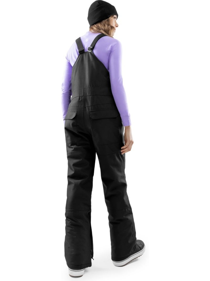 Salopette snowboard femme sports d'hiver femme b1-w broad peak Noir - Kiabi