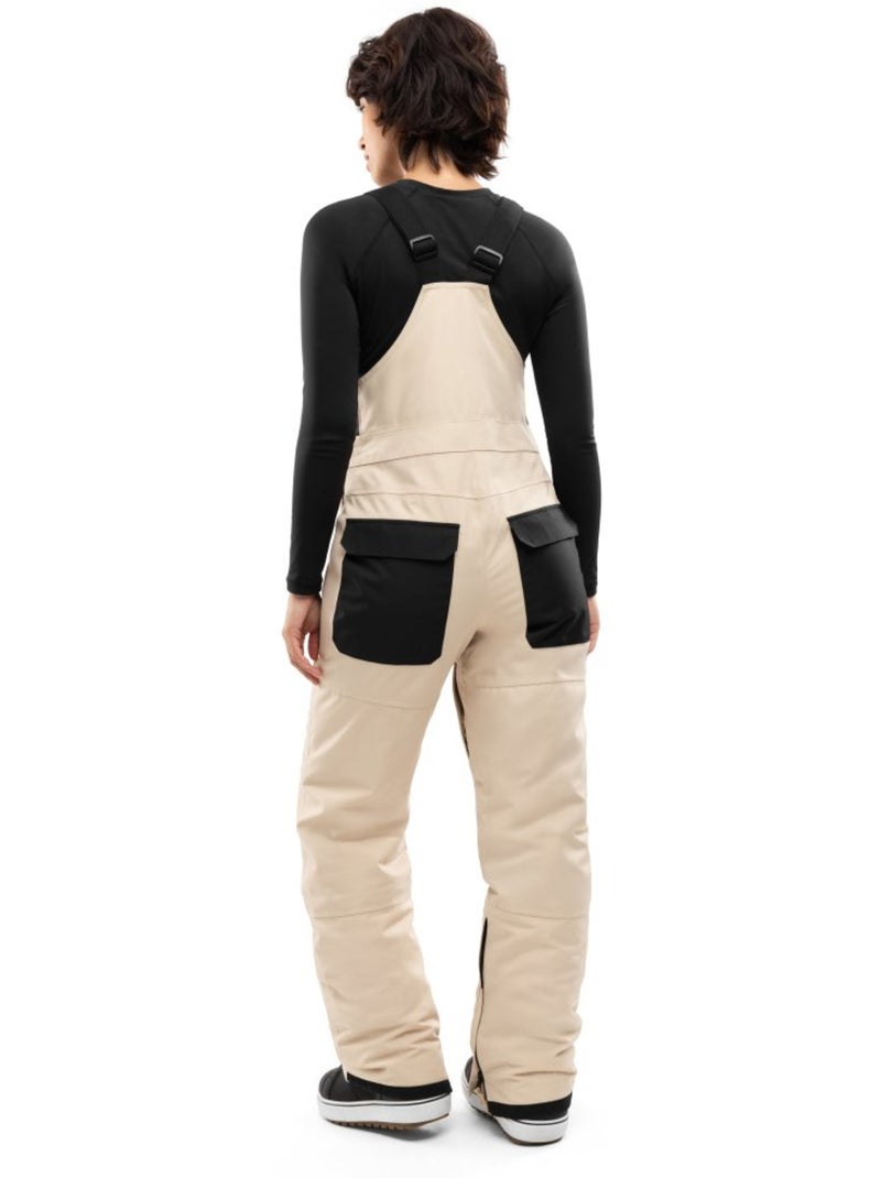 Salopette snowboard femme sports d'hiver femme b1-w daisen Beige - Kiabi