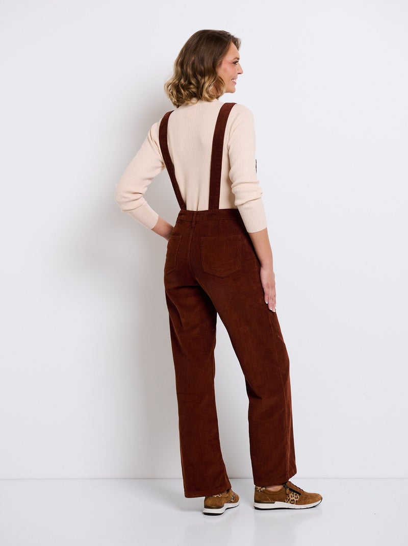 Salopette tendance velours grosses cotes Marron - Kiabi
