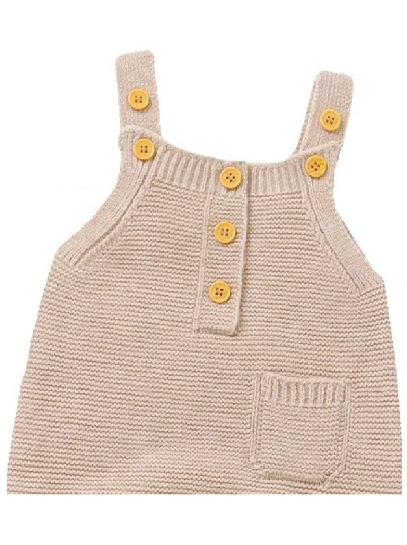 Salopette tricot bébé Les Chatounets Beige - Kiabi