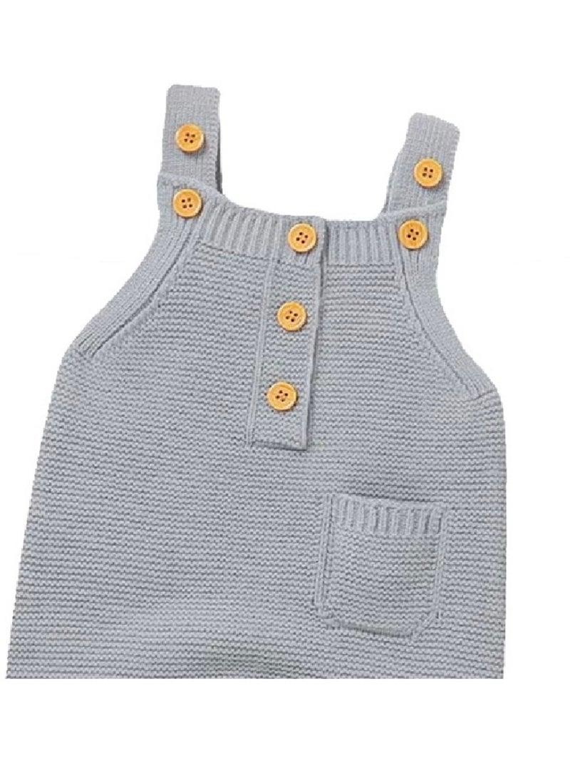 Salopette tricot bébé Les Chatounets Gris - Kiabi