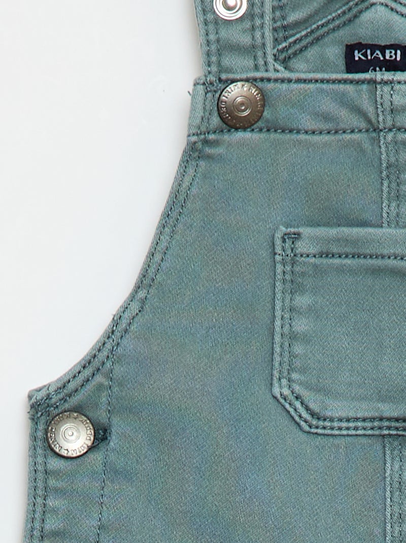 Salopette unie à bretelles ajustables Bleu - Kiabi