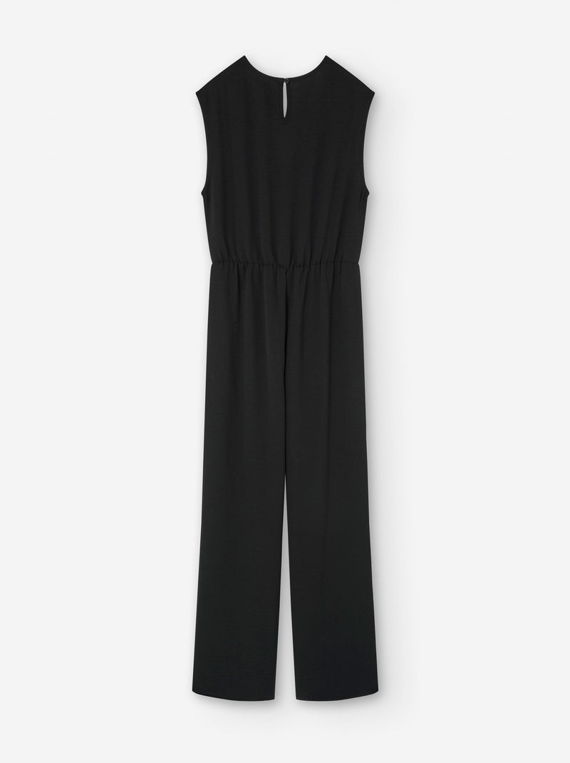 Salopette Unie avec Encolure en V Noir - Kiabi