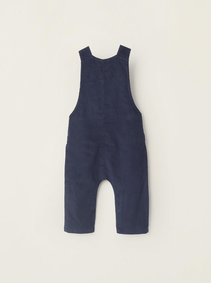 Salopette velours côtelé, 100% coton NOËL Bleu foncé - Kiabi