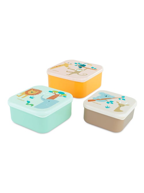 Sanckbox-3 Boîtes à Lunch Jungle Miniland - Kiabi
