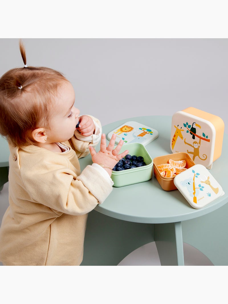 Sanckbox-3 Boîtes à Lunch Jungle Miniland Jaune - Kiabi