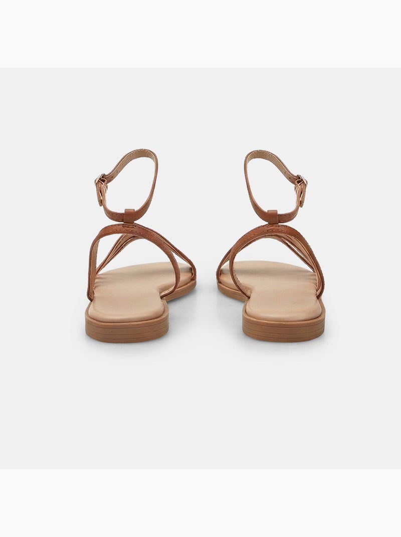Sandale à bride cheville Bata Marron - Kiabi