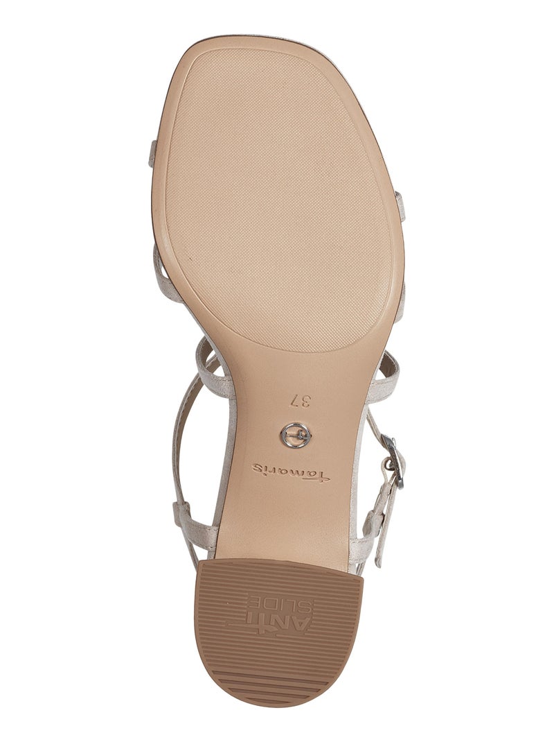 Sandale à Bride Talon Tamaris Beige - Kiabi