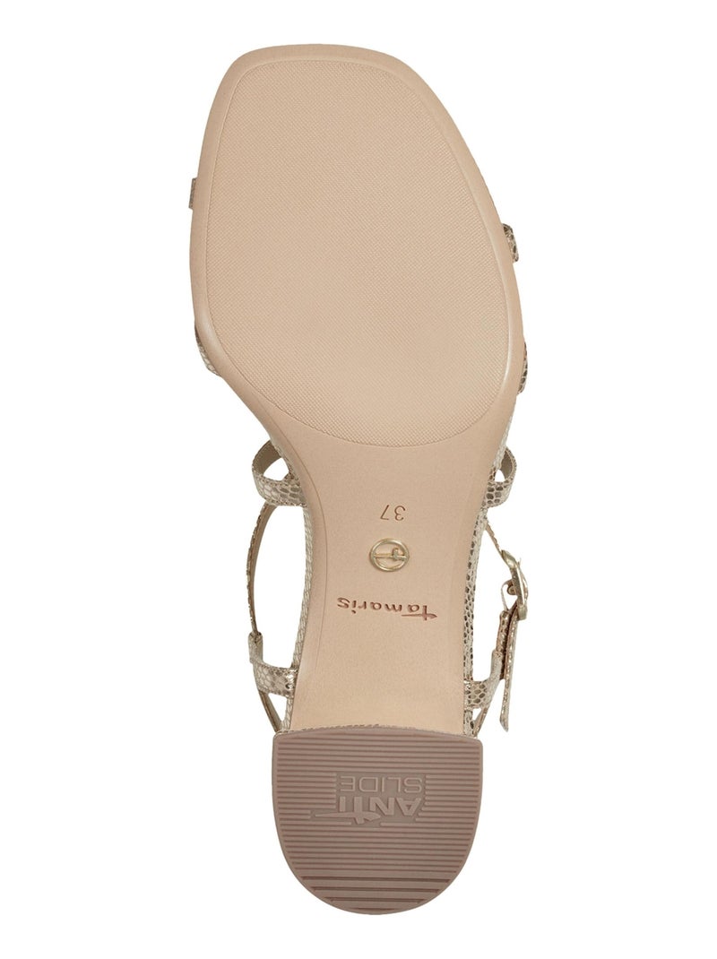 Sandale à Bride Talon Tamaris Doré/or - Kiabi