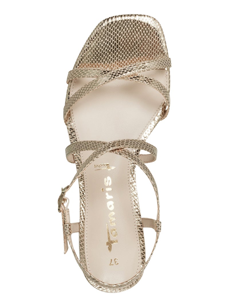 Sandale à Bride Talon Tamaris Doré/or - Kiabi