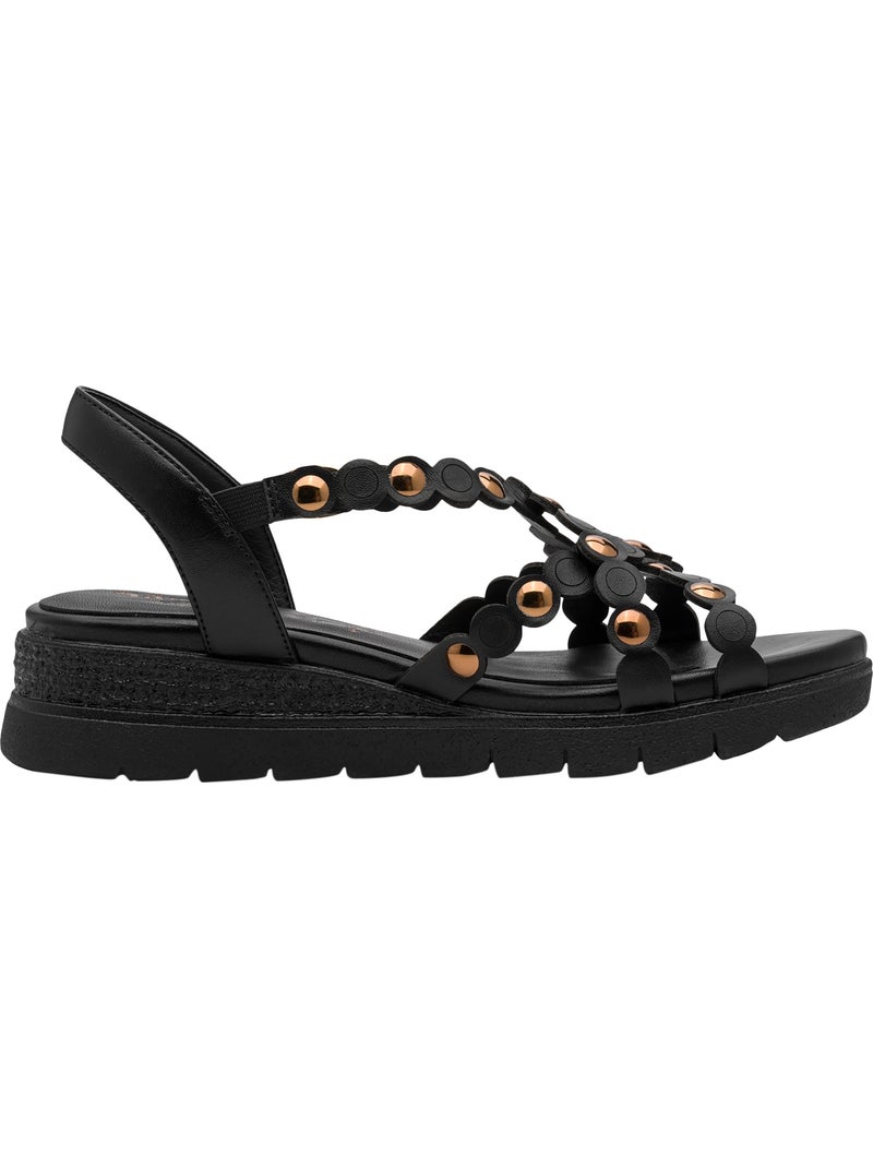Sandale à brides tamaris comfort Noir - Kiabi