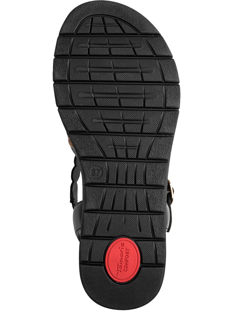 Sandale à brides tamaris comfort Noir - Kiabi