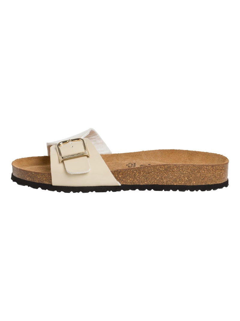 Sandale à Enfiler Plate Tamaris Beige - Kiabi