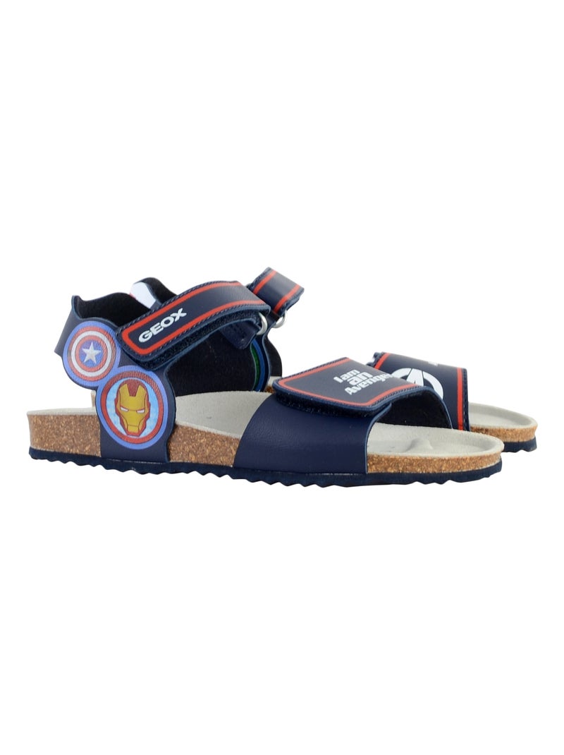 Sandale à Scratch Geox Enfant Ghita Bleu marine - Kiabi