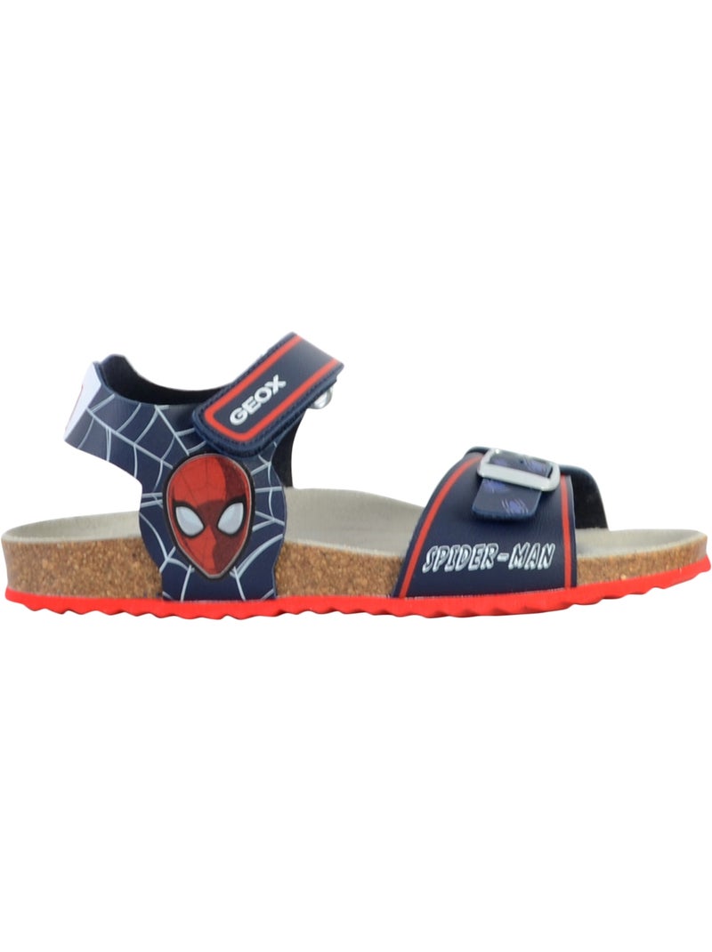 Sandale à Scratch Geox Enfant Ghita Bleu Rouge - Kiabi