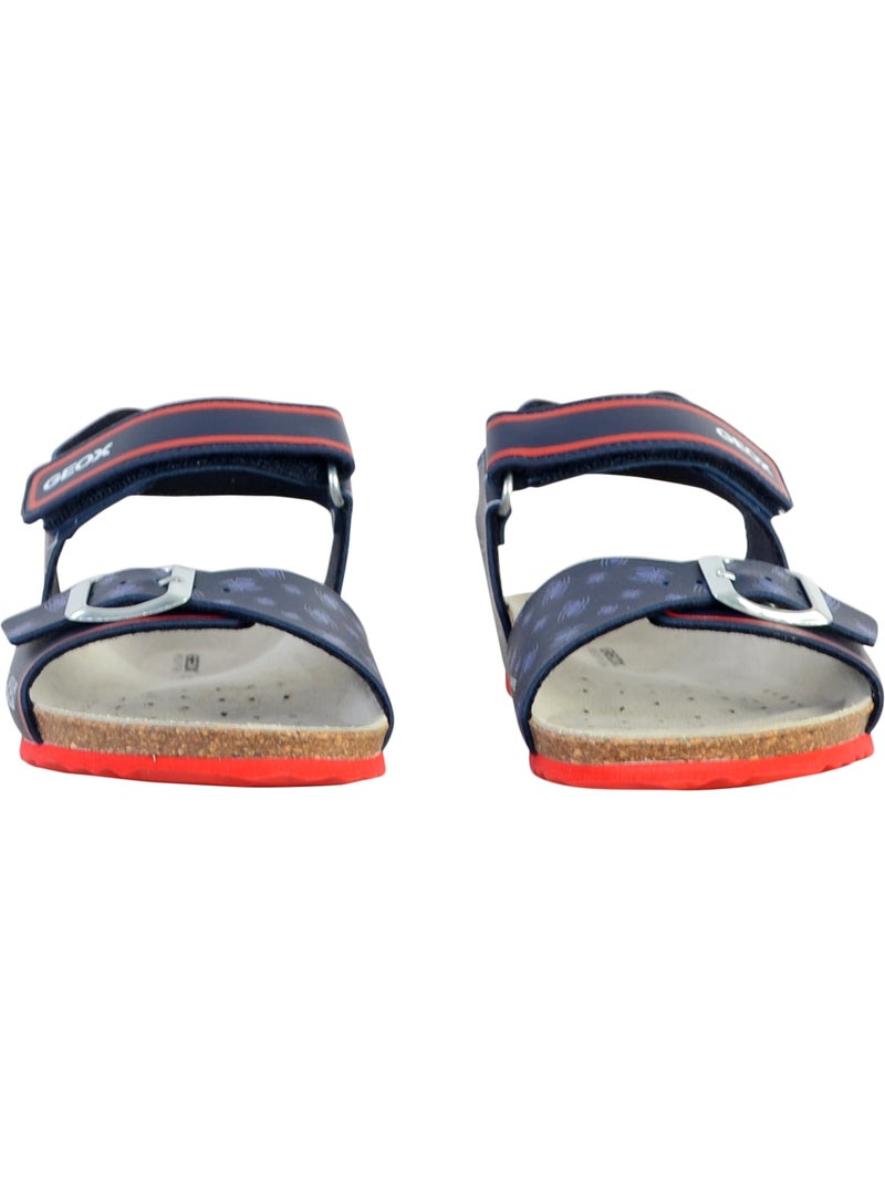 Sandale à Scratch Geox Enfant Ghita Bleu Rouge - Kiabi